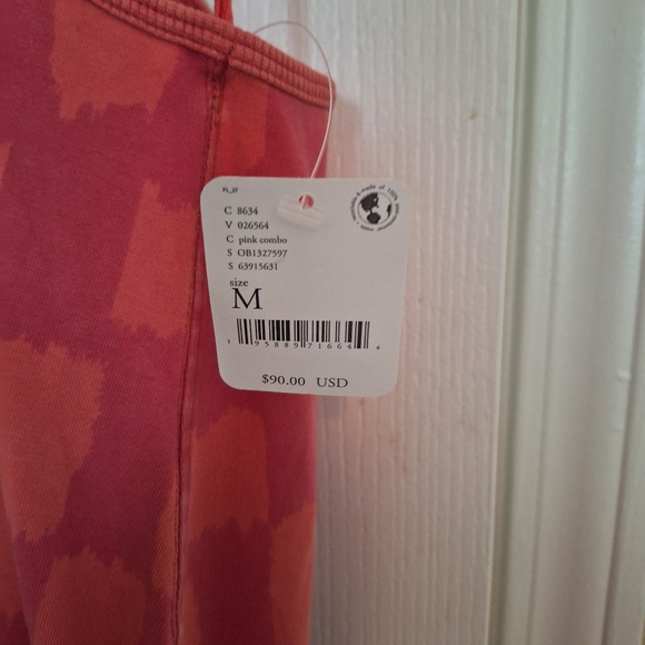 Free People Hot Shot Onesie - Pink Combo Checkered - NWT - Picture 3 of 9